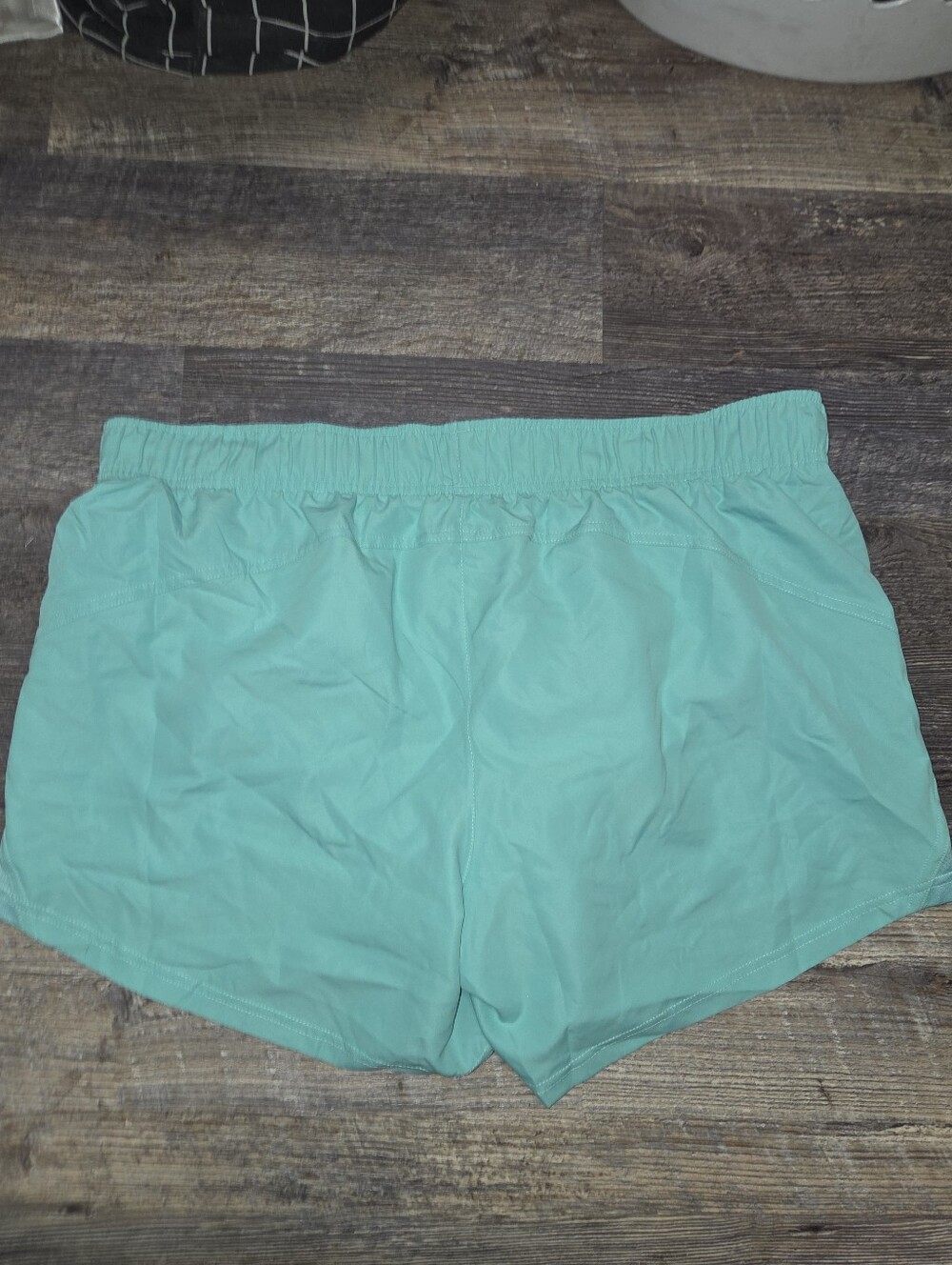Athletic Works Aqua Blue Elastic Waist Quick Dry Summer Swim Shorts - Picture 9 of 10